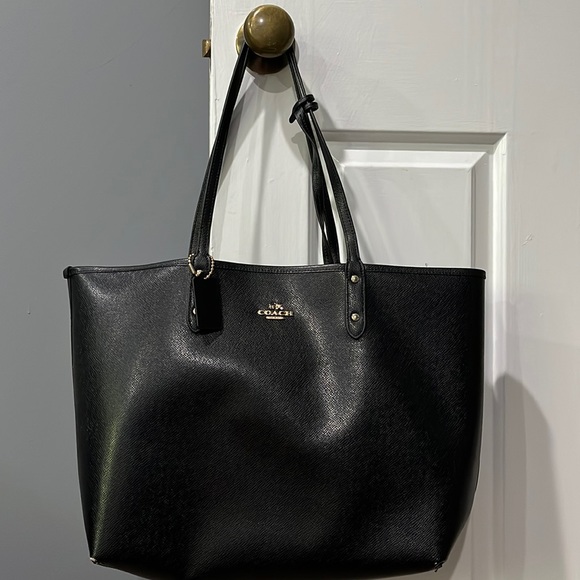 Coach black canvas tote - Picture 1 of 3